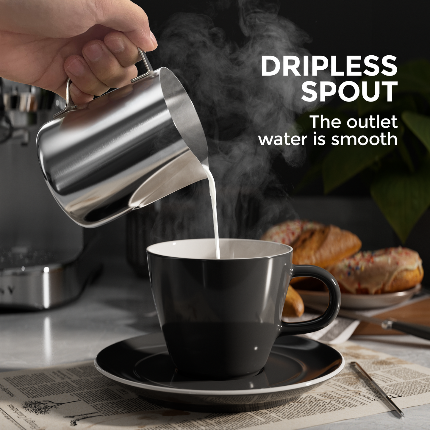 JZ.CAFE Milk Frothing Pitcher | 300ML/10OZ