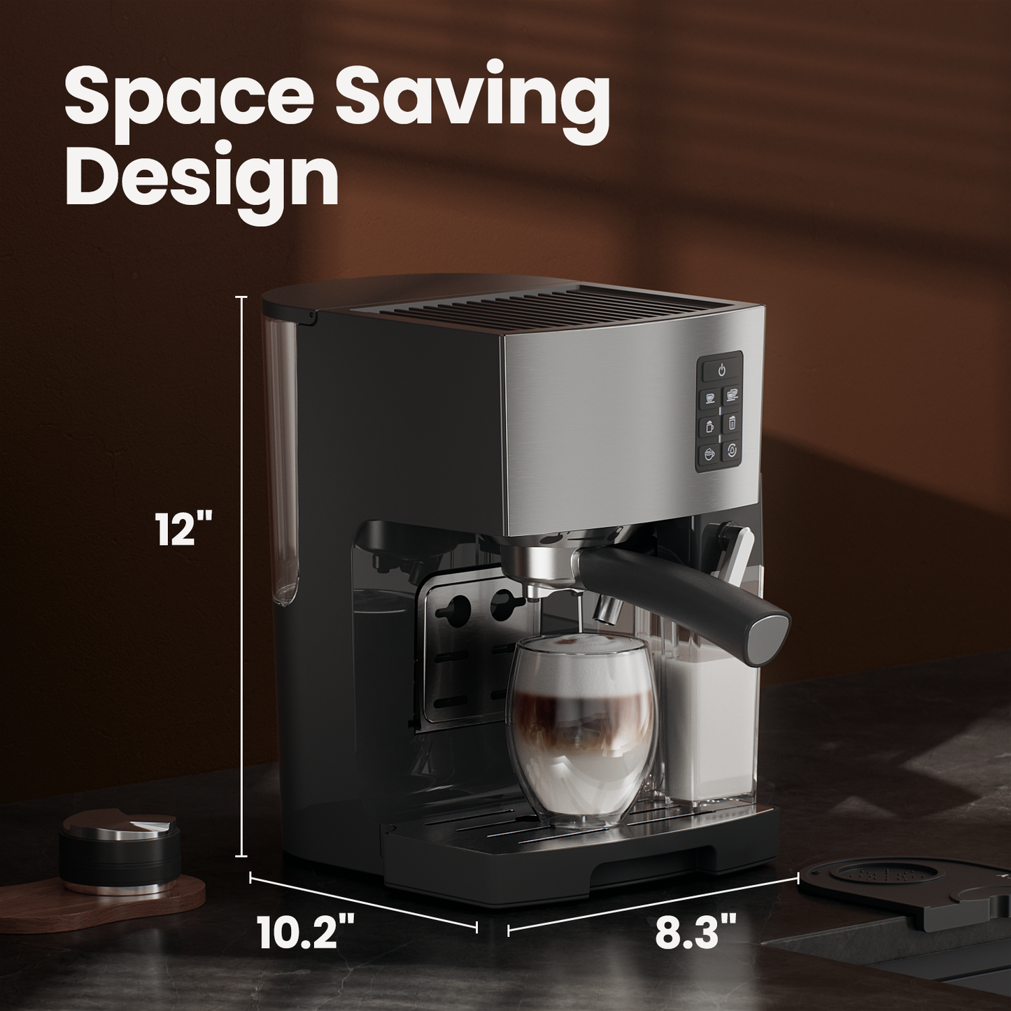 JZ.CAFE 20 Bar Espresso Machine - Coffee Maker with Automatic Milk Frother