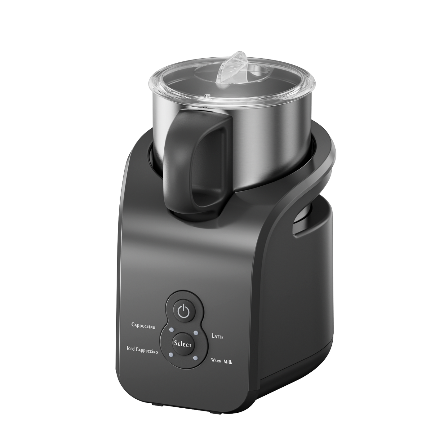 JZ.CAFE Milk Frother - Electric Steamer, 4-in-1 Automatic Warm and Cold Cappuccino Foam Maker, 12.5oz Milk Warmer for Latte, Macchiato, Stainless Steel